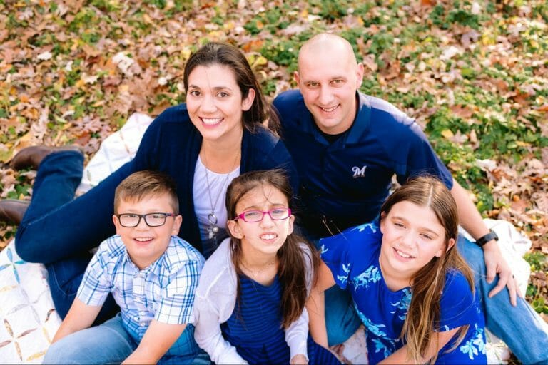 A photo of Natasha with her family